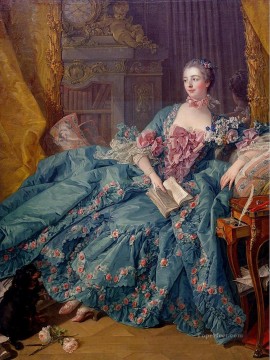 フランソワ・ブーシェ Painting - ポンパドール侯爵夫人 ロココ フランソワ・ブーシェ